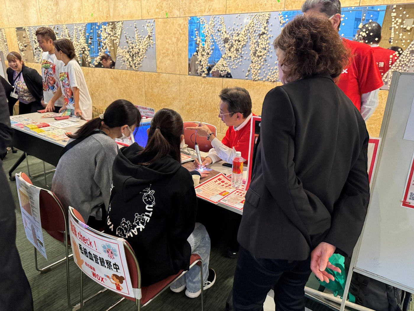 Visitors at the BioJapan booth