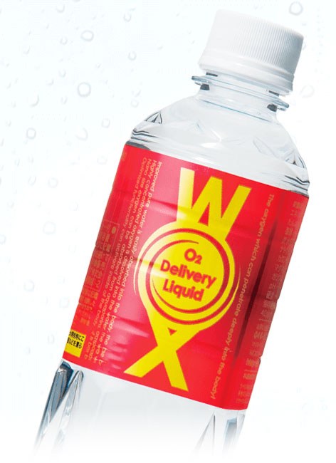 WOX 16.9 fl oz bottle, clear PET with red label
