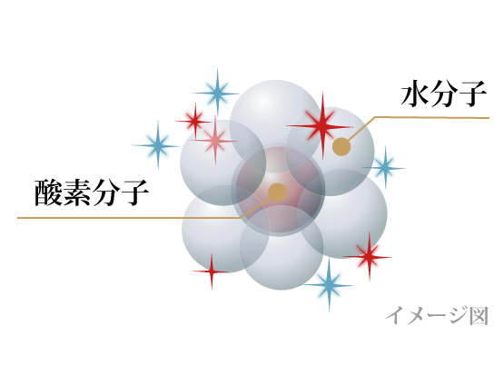 酸素分子 水分子 イメージ図