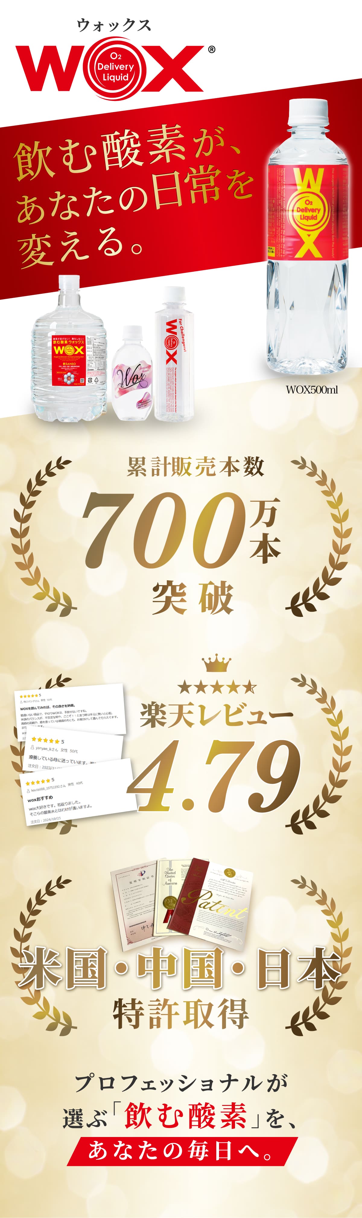WOX 飲んで酸素を補給する メディサイエンス・エスポア株式会社