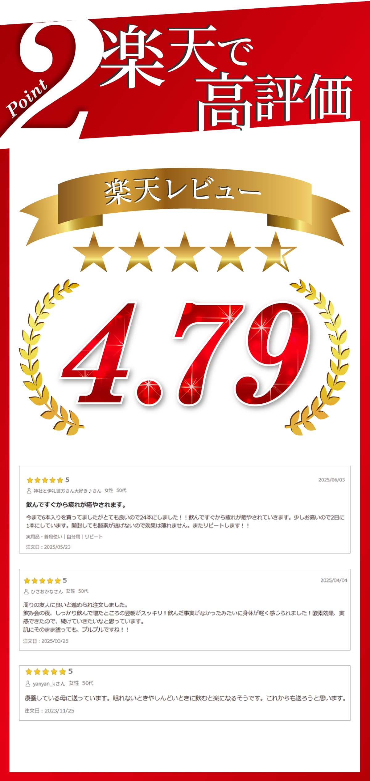 楽天で高評価